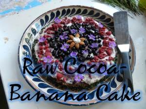 Raw Cocoa-Banana Cake