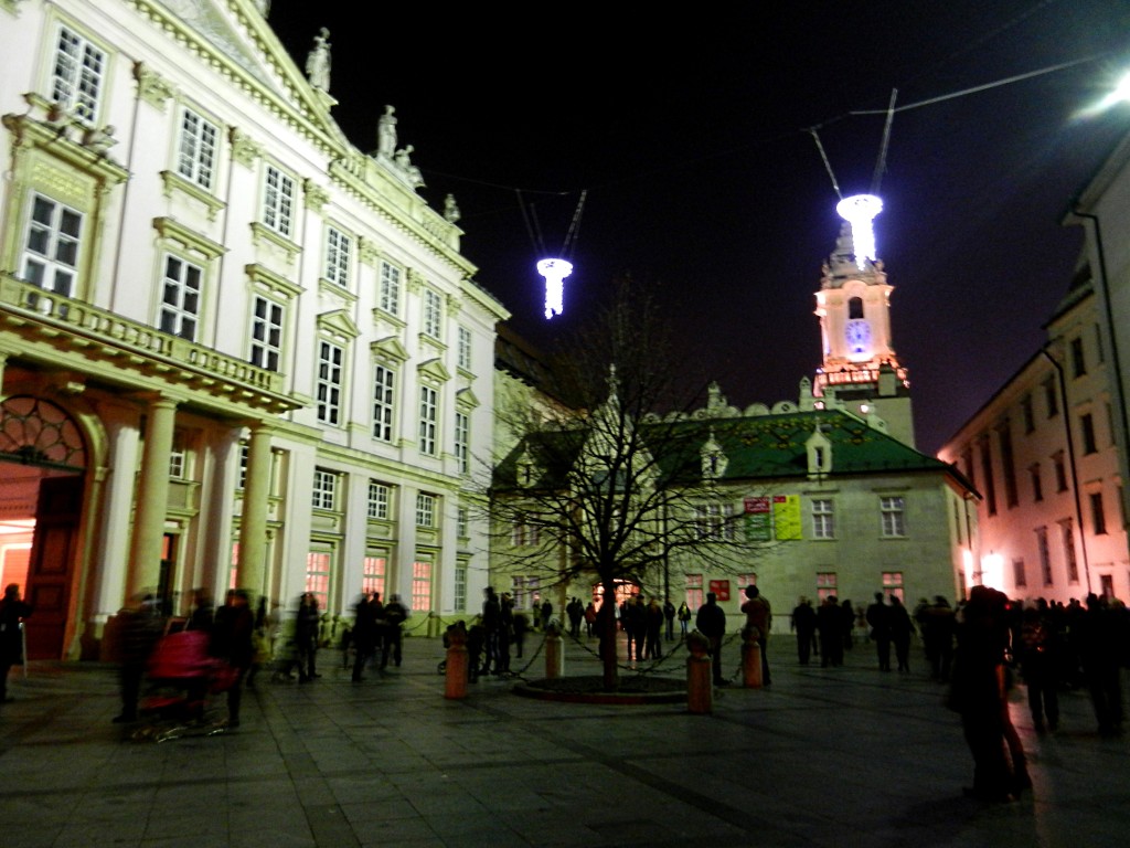 Primate's Palace at night, Bratislava, Slovakia