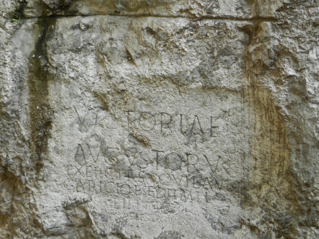 Roman inscription in Trenčín, Slovakia