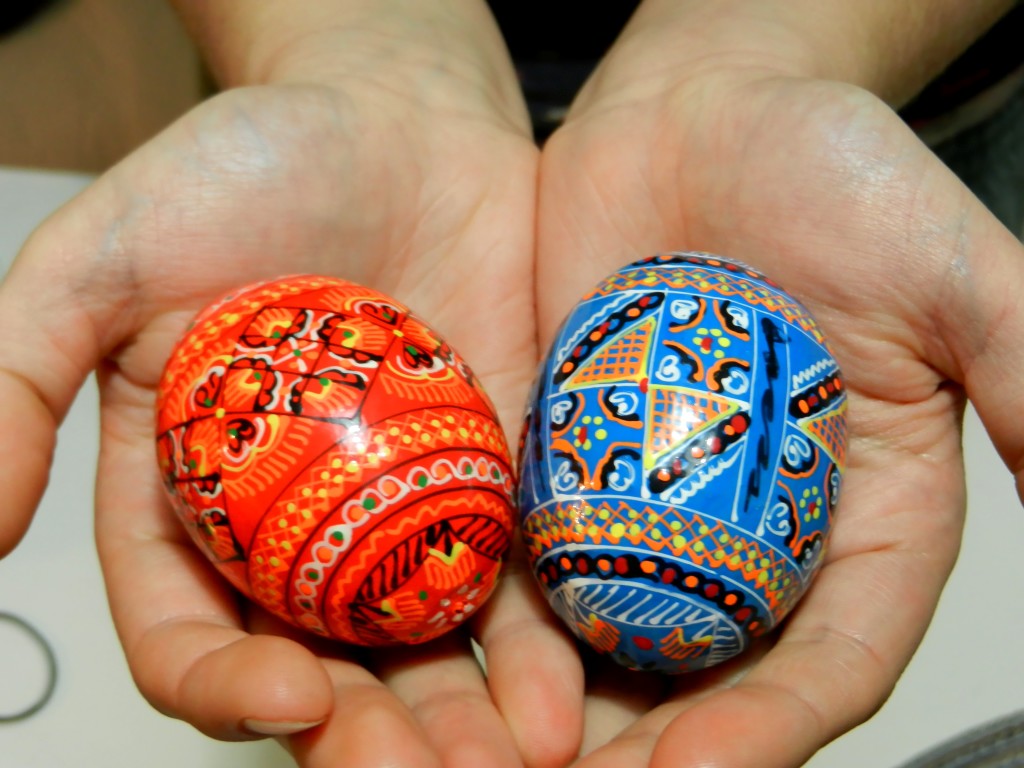 Wooden, painted eggs, Ukraine