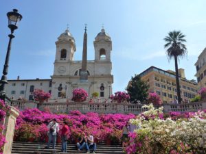 The Spanish Steps in the Spring, Italy, Rome